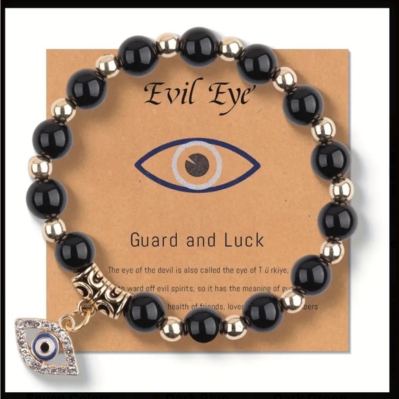 Jewelry - 💕5/$15 Set of 3 Evil Eye Bracelets , New
